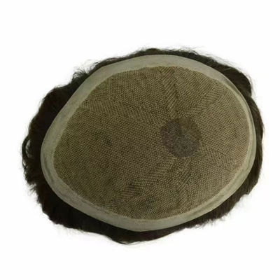 1B Real Mens Toupee Human Hair Fine Mono Prosthesis 6x9 7x10